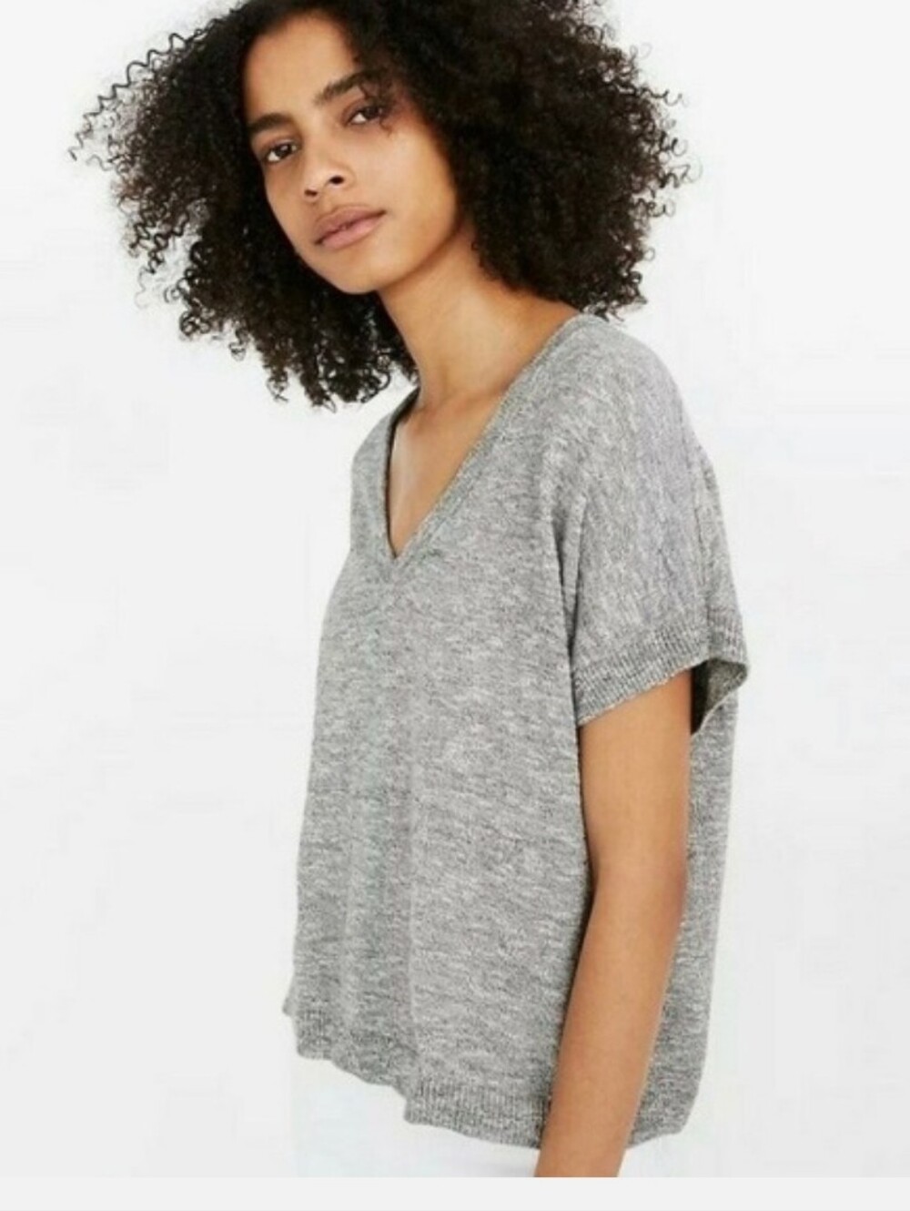 Madewell Paulson Gray Marled Sweater Shirt XS